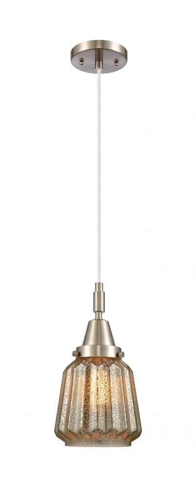 Chatham - 1 Light - 7 inch - Brushed Satin Nickel - Mini Pendant