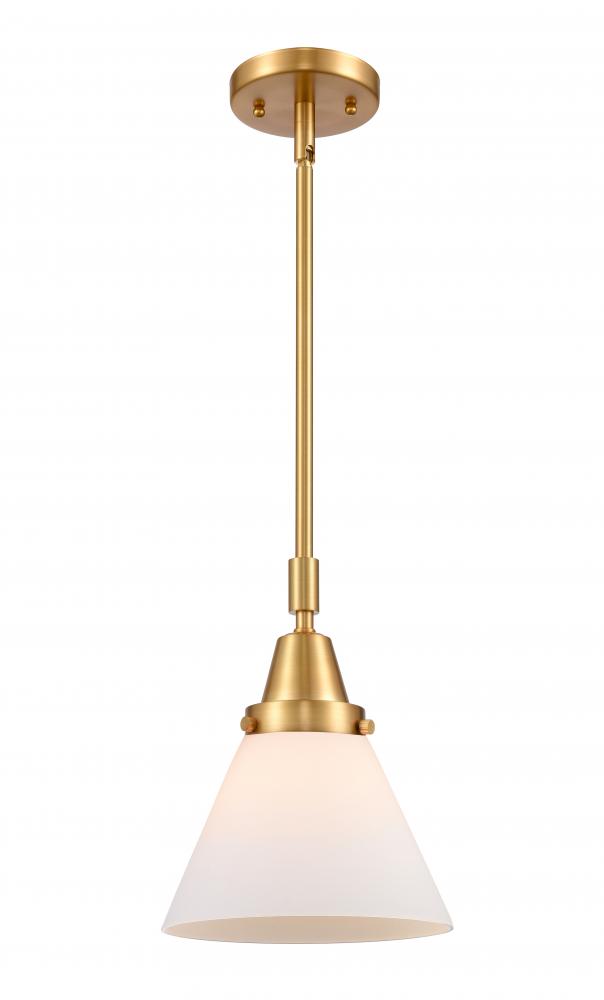 Cone - 1 Light - 8 inch - Satin Gold - Mini Pendant