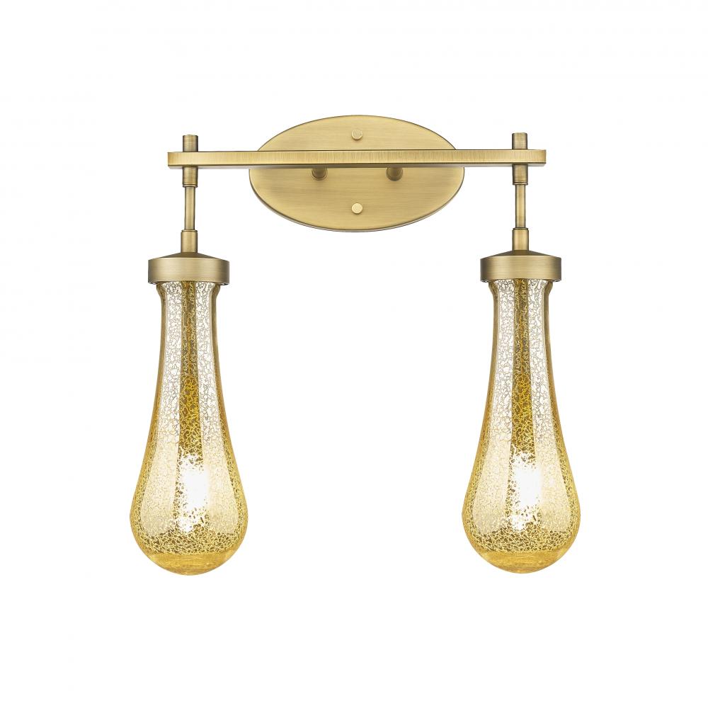 Owego - 2 Light - 17 inch - Brushed Brass - Bath Vanity Light