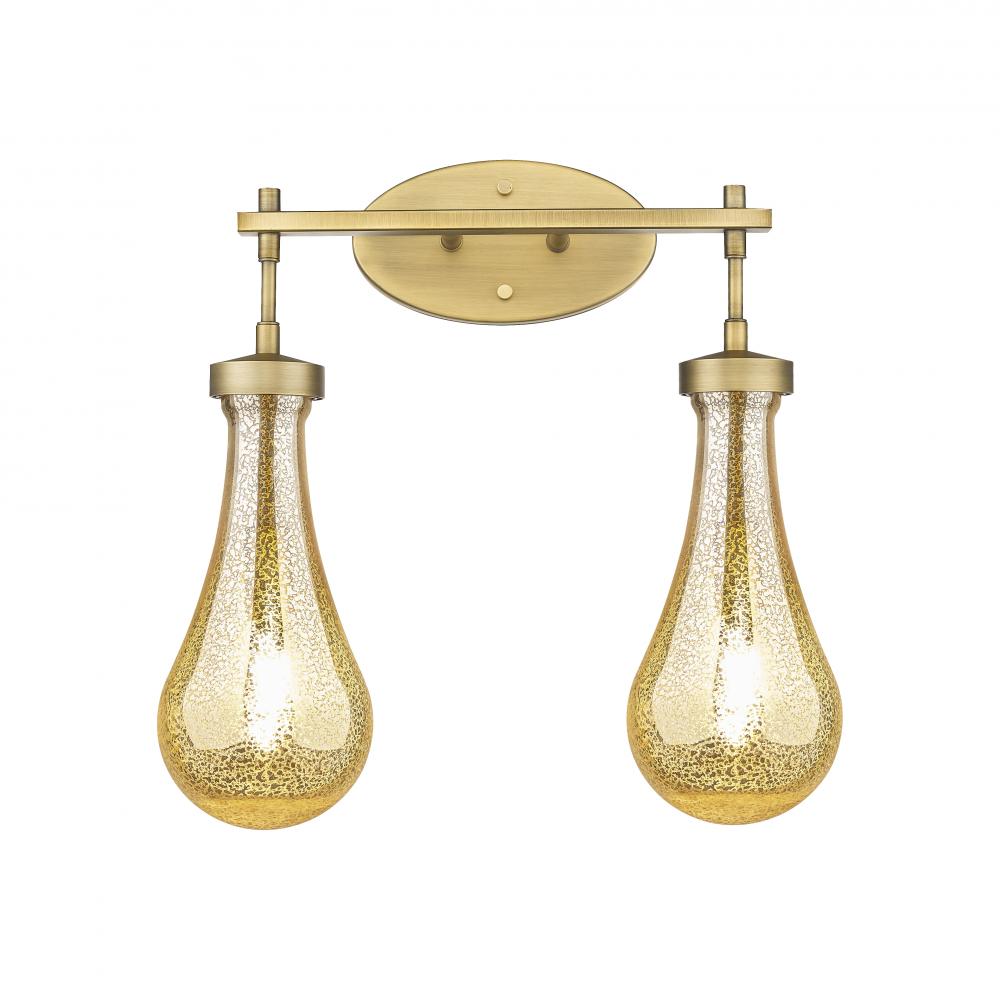 Owego - 2 Light - 17 inch - Brushed Brass - Bath Vanity Light