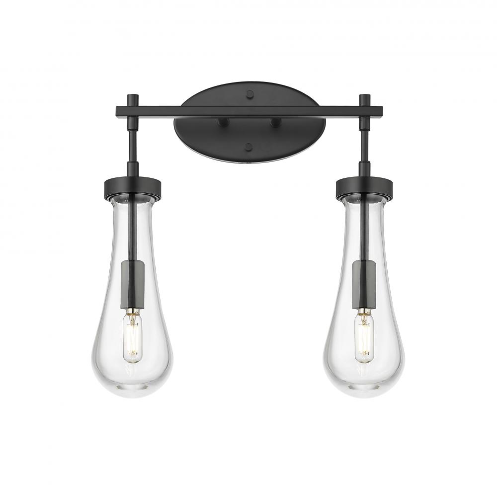 Owego - 2 Light - 17 inch - Matte Black - Bath Vanity Light