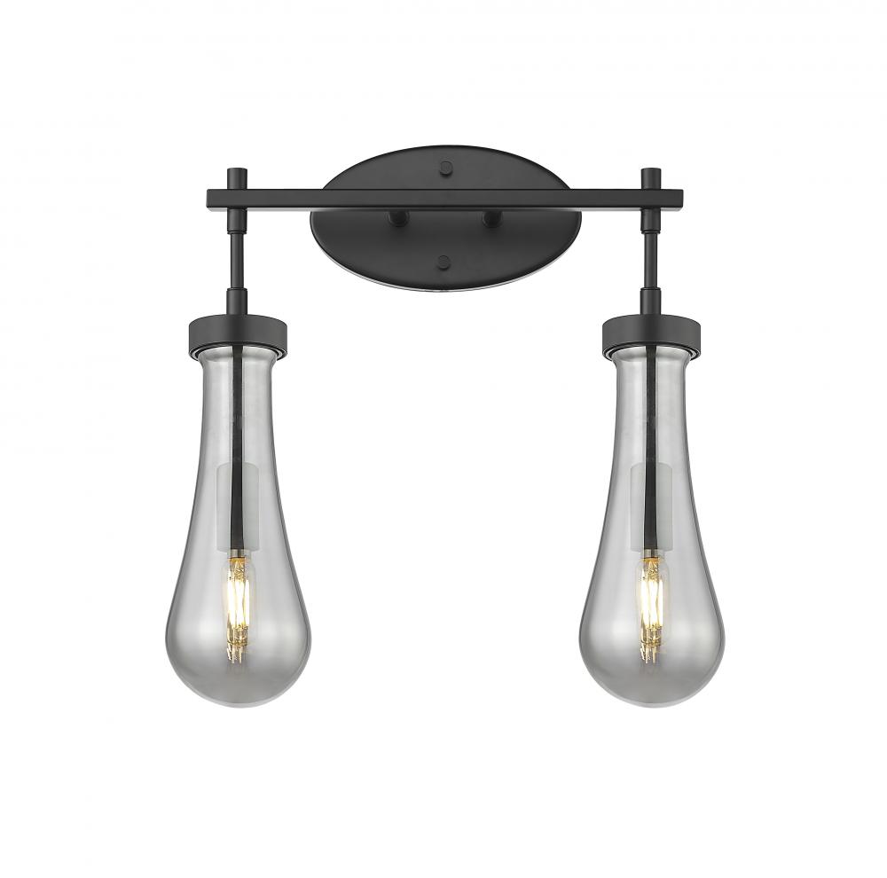 Owego - 2 Light - 17 inch - Matte Black - Bath Vanity Light