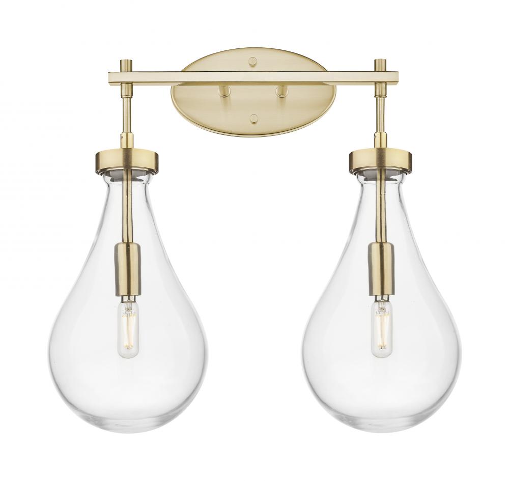 Owego - 2 Light - 17 inch - Champagne Bronze - Bath Vanity Light