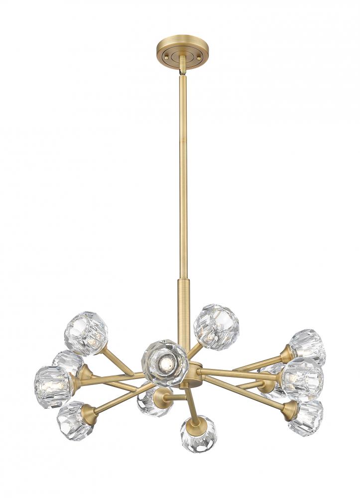 Aurora - 12 Light - 24 inch - Brushed Brass - Chandelier