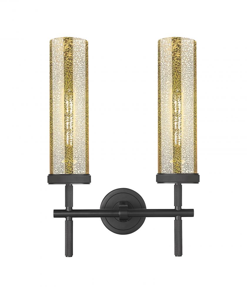 Lincoln - 2 Light - 14 inch - Matte Black - Bath Vanity Light