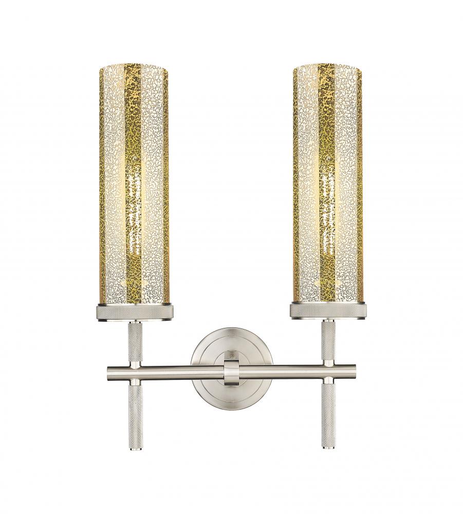 Lincoln - 2 Light - 14 inch - Satin Nickel - Bath Vanity Light