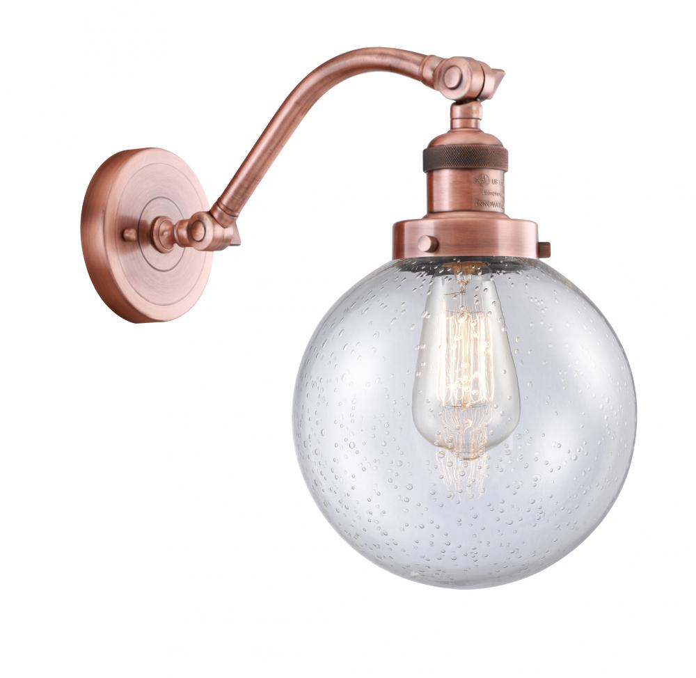 Beacon - 1 Light - 8 inch - Antique Copper - Adjustable Sconce