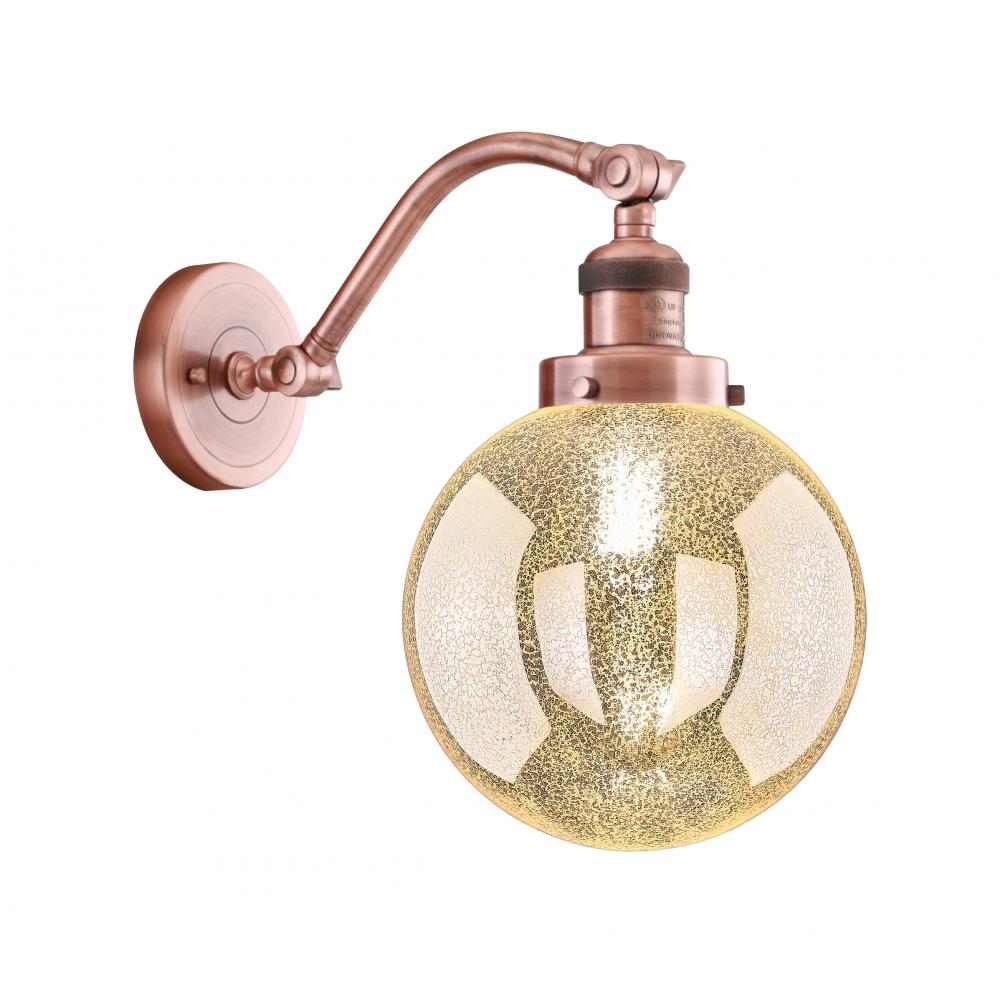 Beacon - 1 Light - 8 inch - Antique Copper - Adjustable Sconce