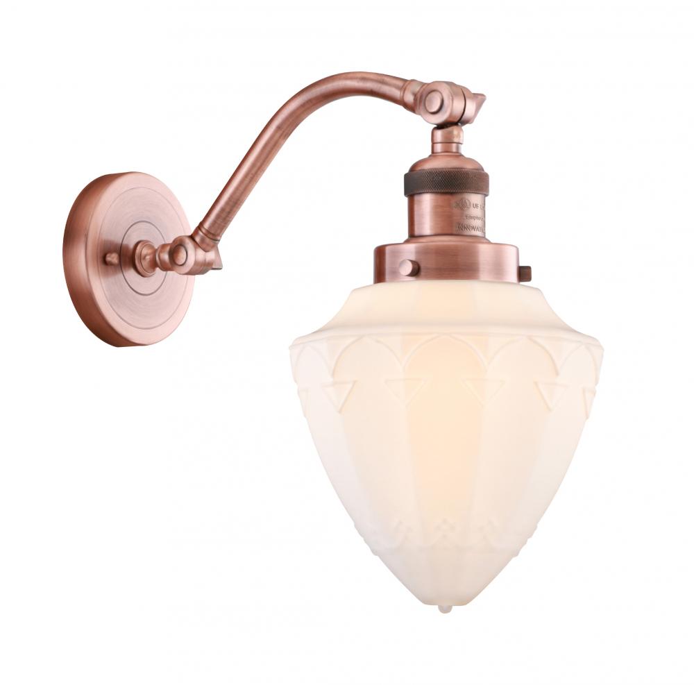 Bullet - 1 Light - 7 inch - Antique Copper - Adjustable Sconce