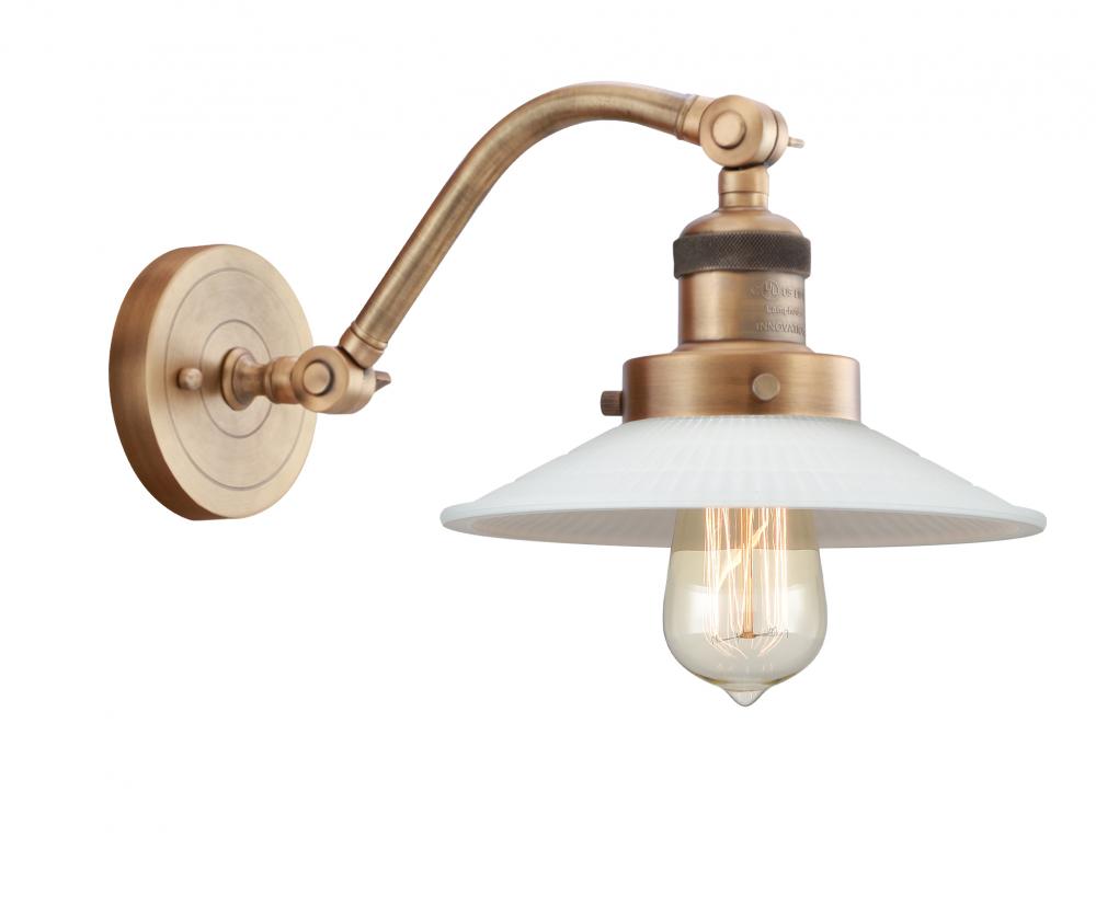 Halophane - 1 Light - 9 inch - Brushed Brass - Adjustable Sconce