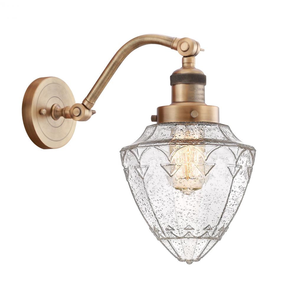 Bullet - 1 Light - 7 inch - Brushed Brass - Adjustable Sconce