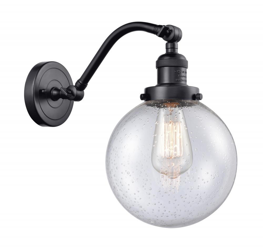 Beacon - 1 Light - 8 inch - Matte Black - Adjustable Sconce