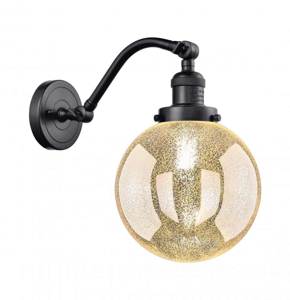 Beacon - 1 Light - 8 inch - Matte Black - Adjustable Sconce