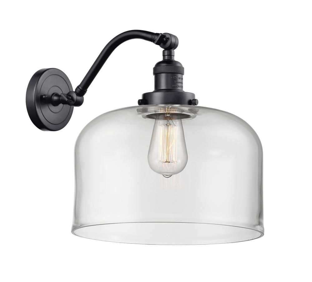 Bell - 1 Light - 12 inch - Matte Black - Adjustable Sconce
