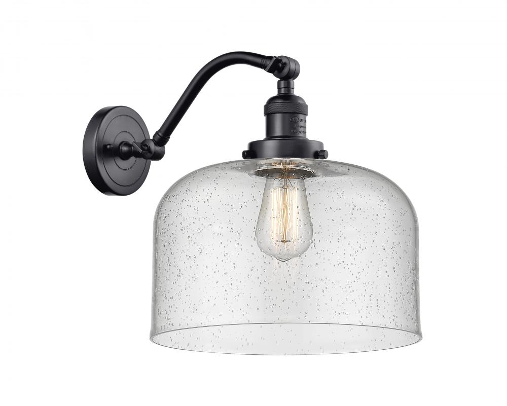 Bell - 1 Light - 12 inch - Matte Black - Adjustable Sconce