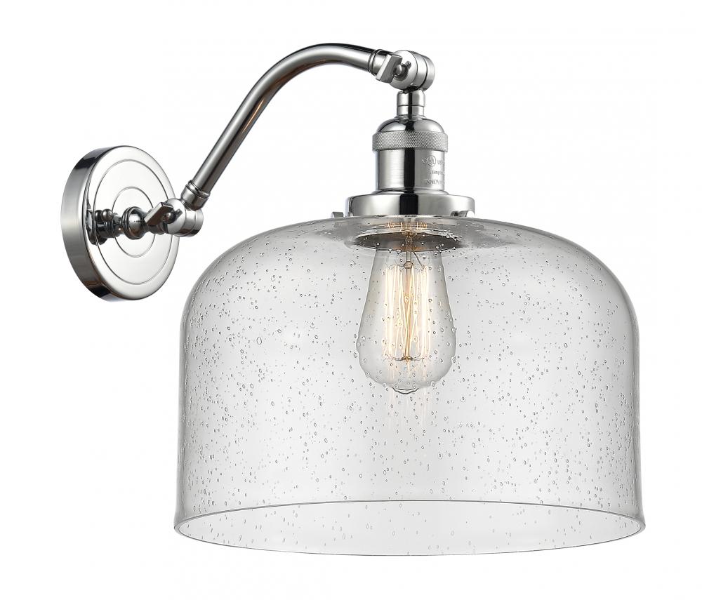 Bell - 1 Light - 12 inch - Polished Chrome - Adjustable Sconce