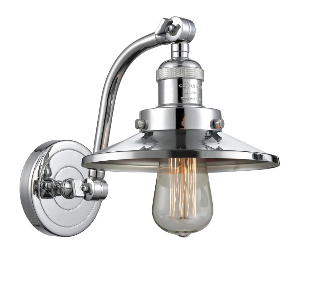 Railroad - 1 Light - 5 inch - Polished Chrome - Adjustable Sconce