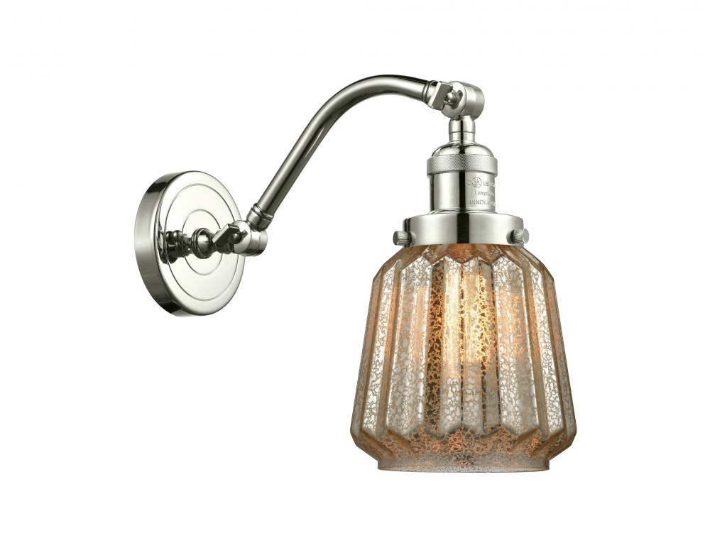 Chatham - 1 Light - 7 inch - Polished Nickel - Adjustable Sconce