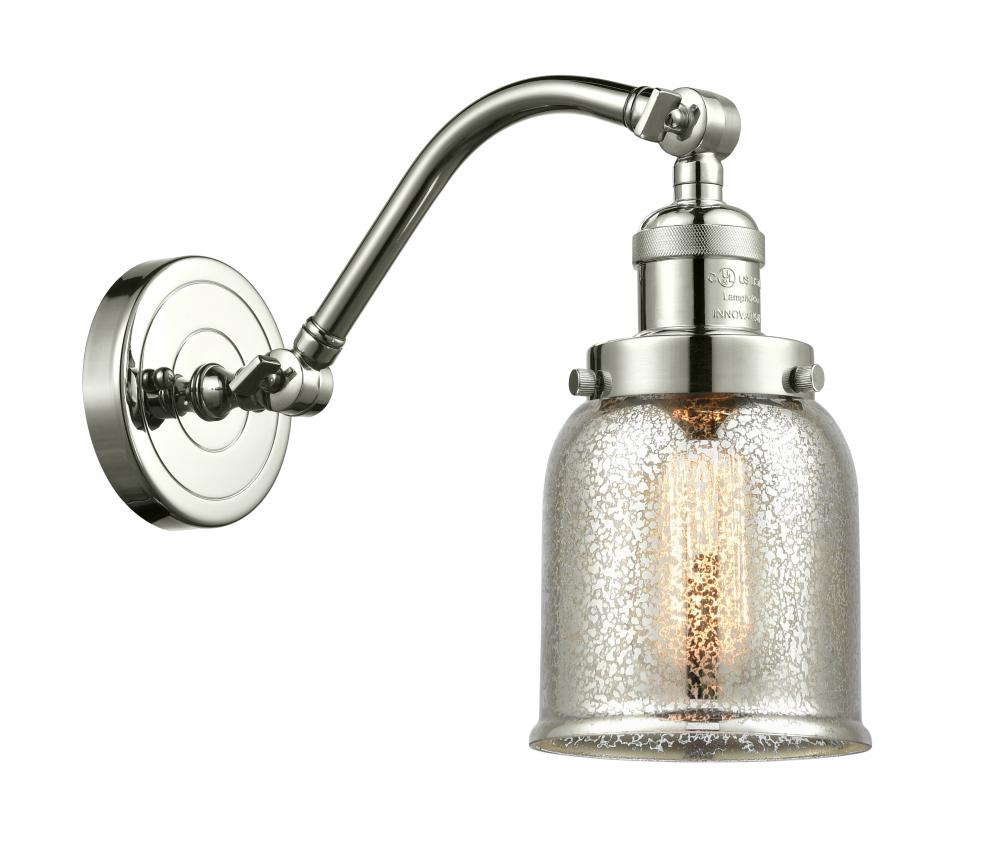 Bell - 1 Light - 5 inch - Polished Nickel - Adjustable Sconce