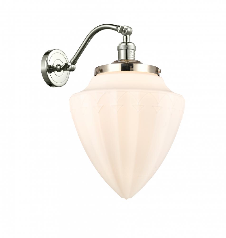Bullet - 1 Light - 12 inch - Polished Nickel - Adjustable Sconce