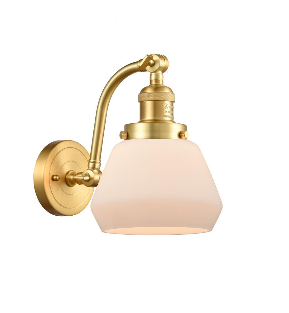 Fulton - 1 Light - 7 inch - Satin Gold - Adjustable Sconce