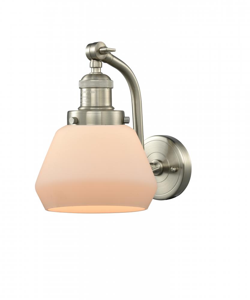 Fulton - 1 Light - 7 inch - Brushed Satin Nickel - Adjustable Sconce