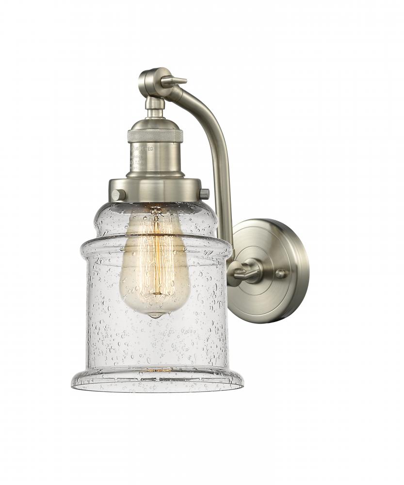 Canton - 1 Light - 6 inch - Brushed Satin Nickel - Adjustable Sconce
