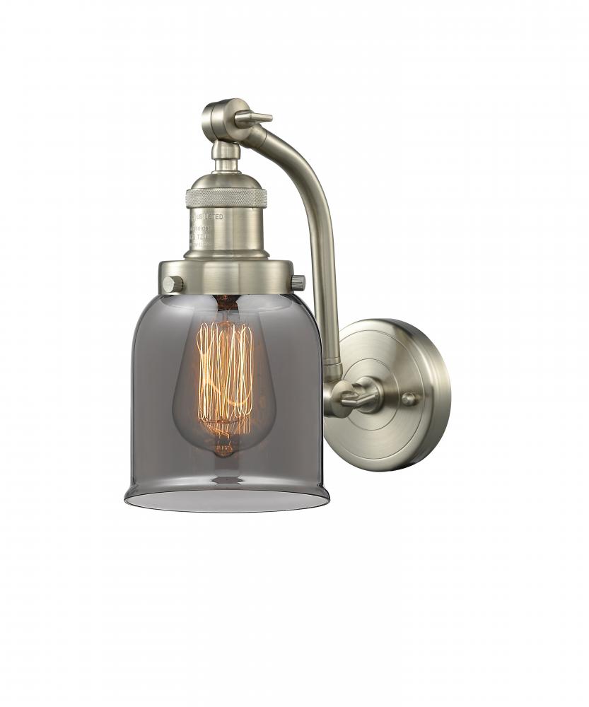 Bell - 1 Light - 5 inch - Brushed Satin Nickel - Adjustable Sconce