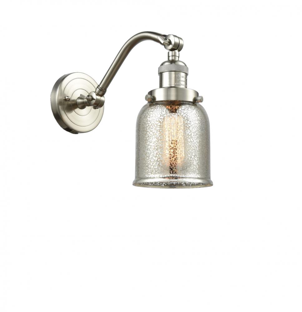 Bell - 1 Light - 5 inch - Brushed Satin Nickel - Adjustable Sconce