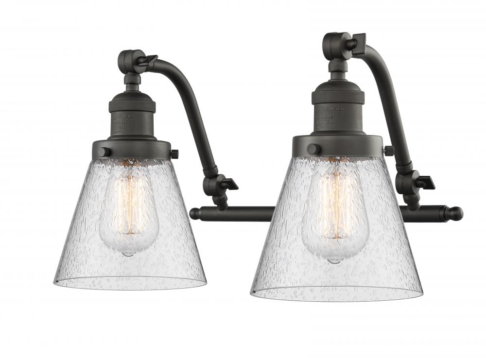 Cone - 2 Light - 18 inch - Oil Rubbed Bronze - Adjustable Bath Vanity Light