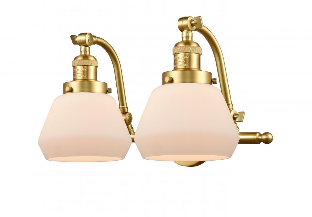 Fulton - 2 Light - 18 inch - Satin Gold - Adjustable Bath Vanity Light