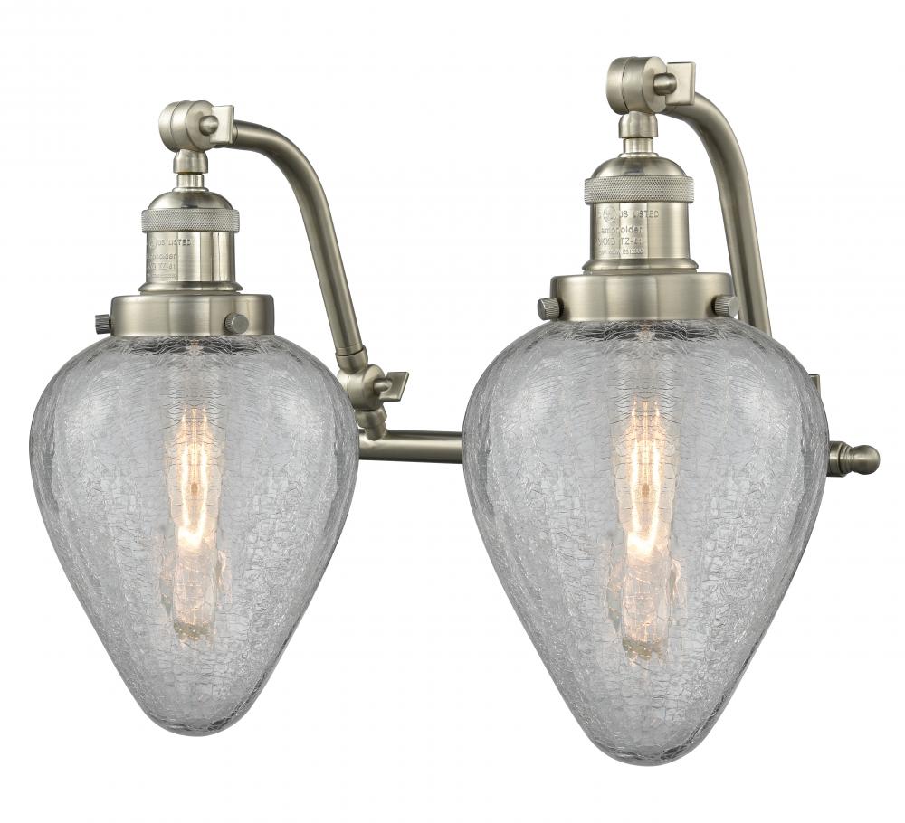 Geneseo - 2 Light - 18 inch - Brushed Satin Nickel - Adjustable Bath Vanity Light