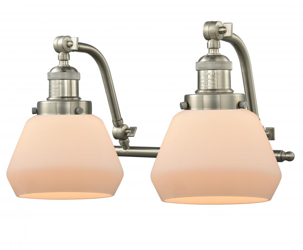 Fulton - 2 Light - 18 inch - Brushed Satin Nickel - Adjustable Bath Vanity Light