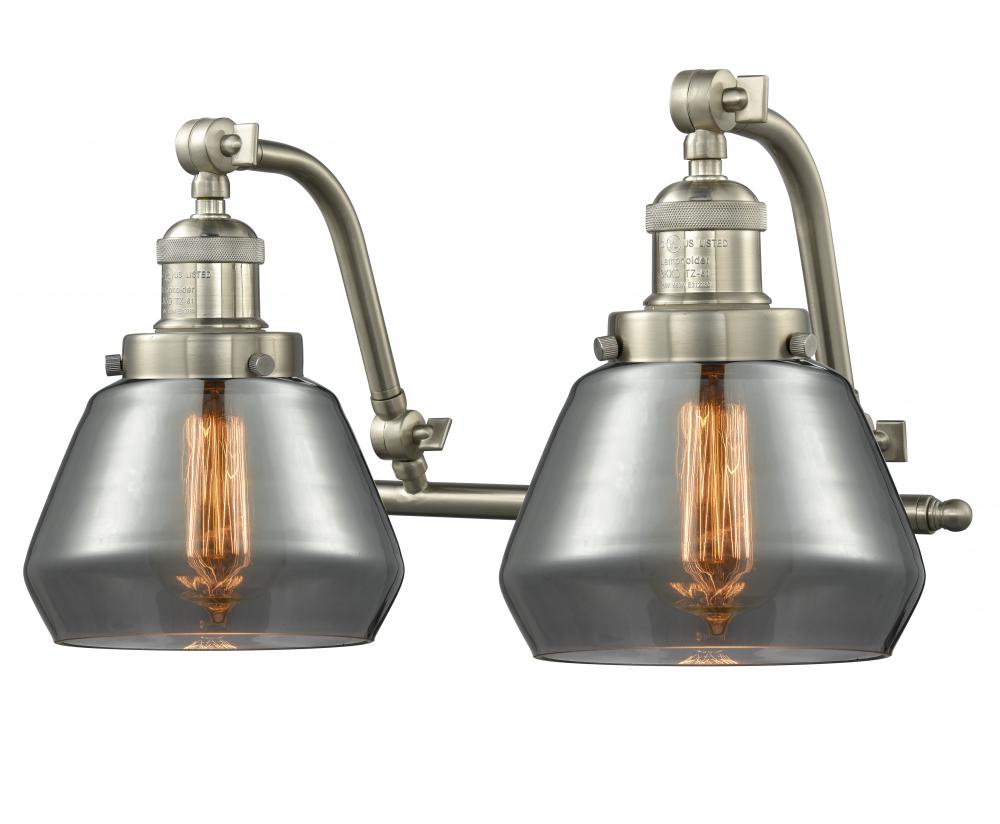 Fulton - 2 Light - 18 inch - Brushed Satin Nickel - Adjustable Bath Vanity Light