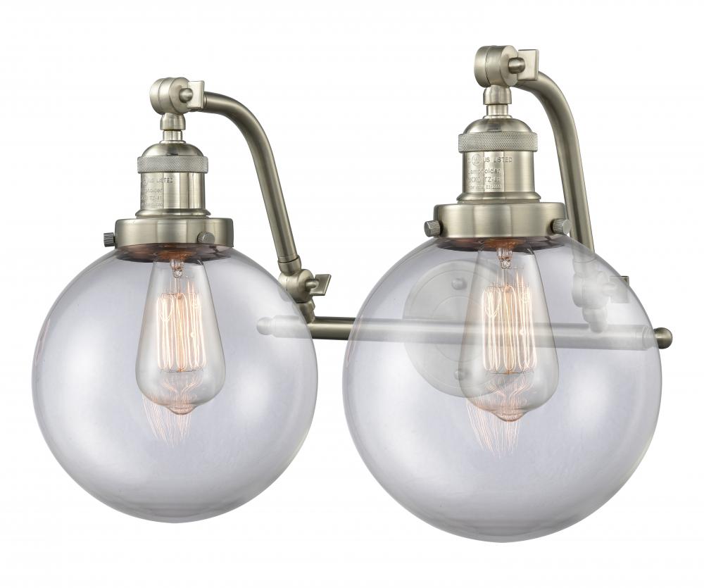 Beacon - 2 Light - 18 inch - Brushed Satin Nickel - Adjustable Bath Vanity Light