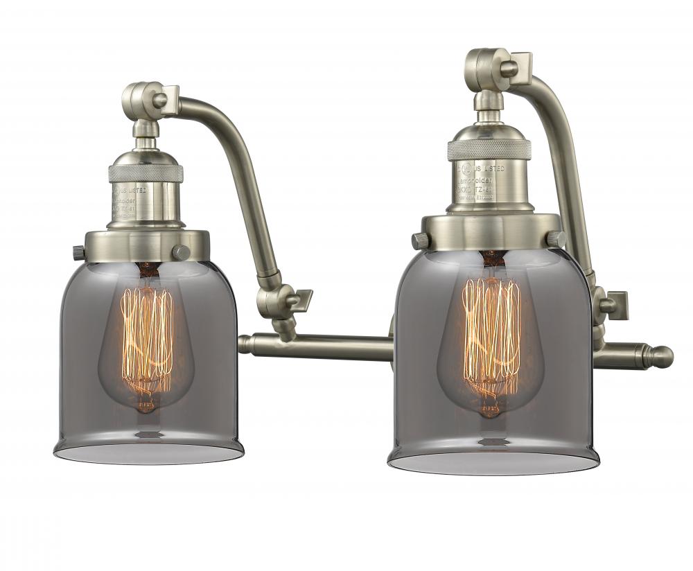 Bell - 2 Light - 18 inch - Brushed Satin Nickel - Adjustable Bath Vanity Light