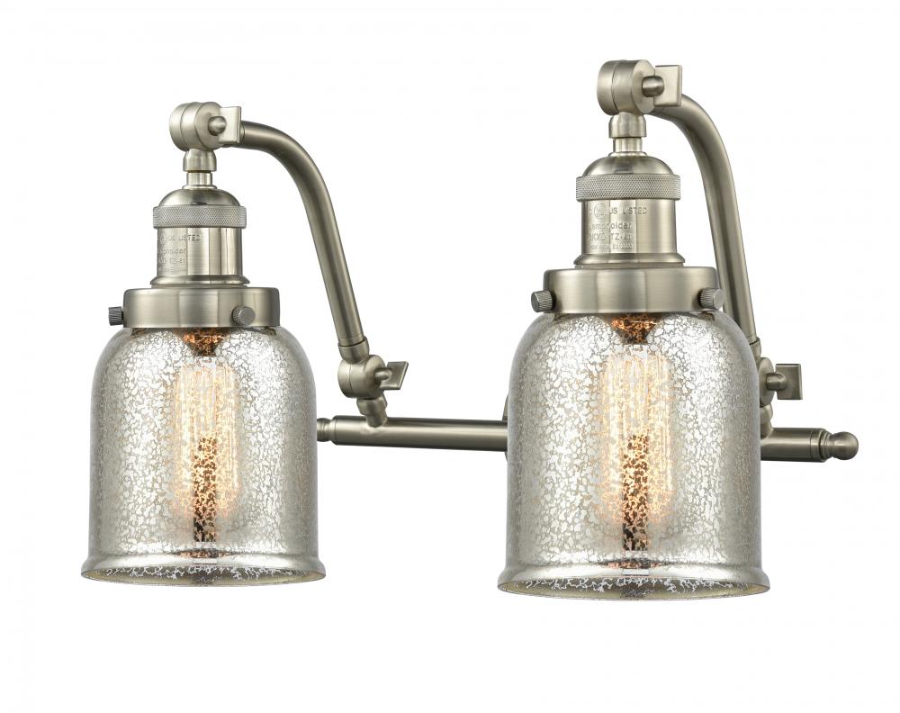Bell - 2 Light - 18 inch - Brushed Satin Nickel - Adjustable Bath Vanity Light