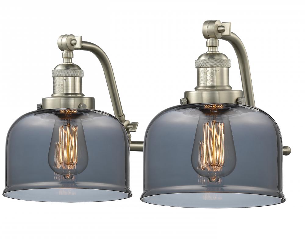Bell - 2 Light - 18 inch - Brushed Satin Nickel - Adjustable Bath Vanity Light
