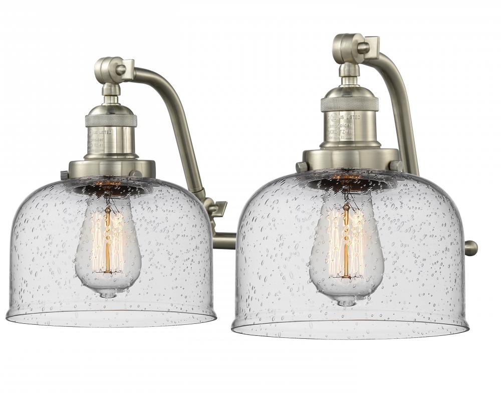 Bell - 2 Light - 18 inch - Brushed Satin Nickel - Adjustable Bath Vanity Light