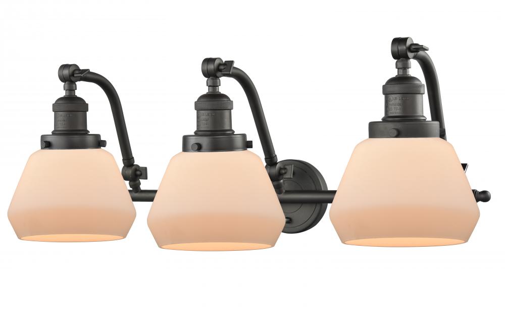 Fulton - 3 Light - 28 inch - Oil Rubbed Bronze - Adjustable Bath Vanity Light