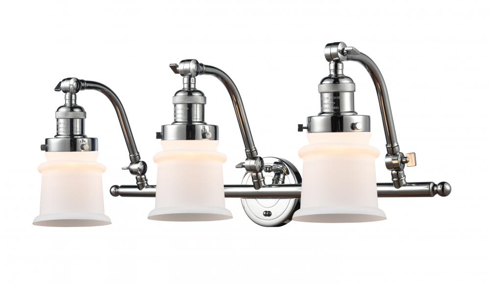 Canton - 3 Light - 28 inch - Polished Chrome - Adjustable Bath Vanity Light