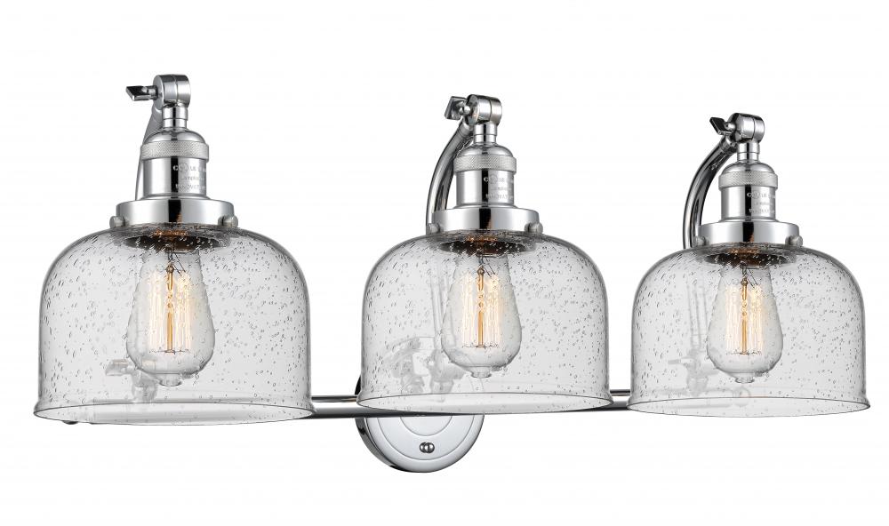 Bell - 3 Light - 28 inch - Polished Chrome - Adjustable Bath Vanity Light