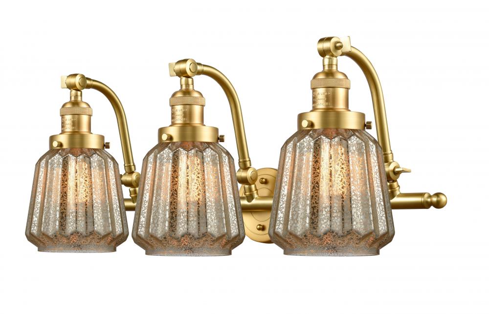 Chatham - 3 Light - 28 inch - Satin Gold - Adjustable Bath Vanity Light