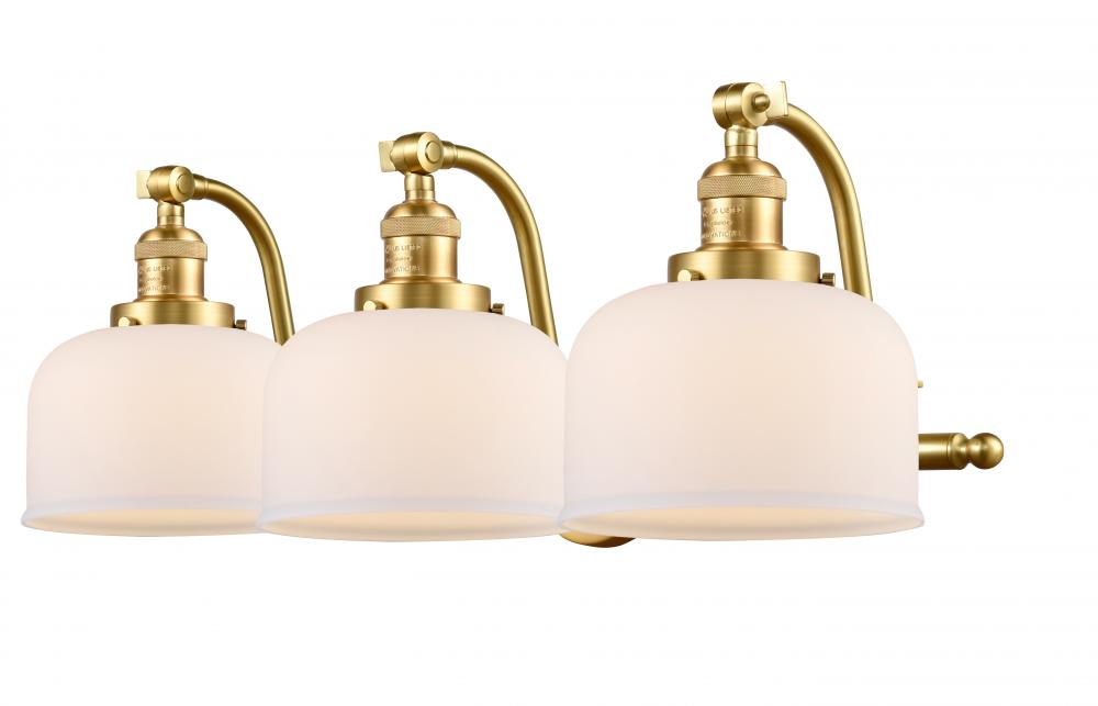Bell - 3 Light - 28 inch - Satin Gold - Adjustable Bath Vanity Light