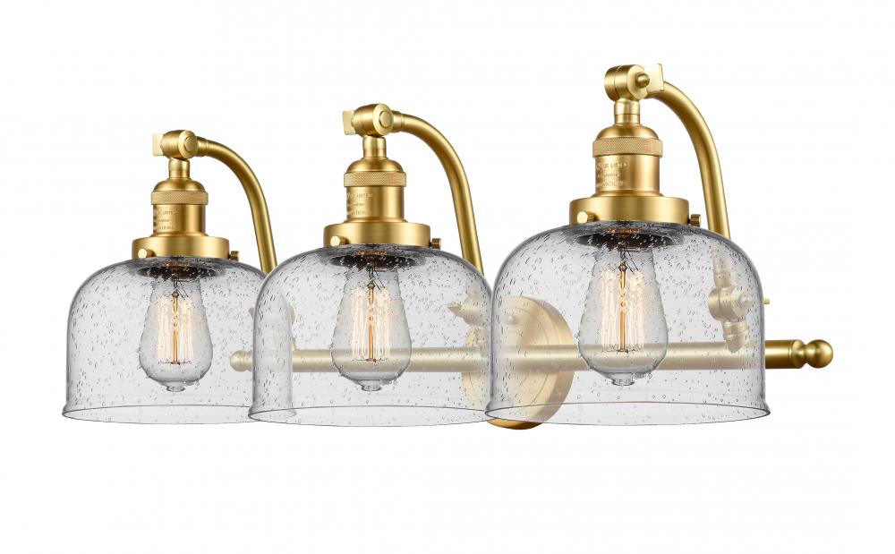 Bell - 3 Light - 28 inch - Satin Gold - Adjustable Bath Vanity Light