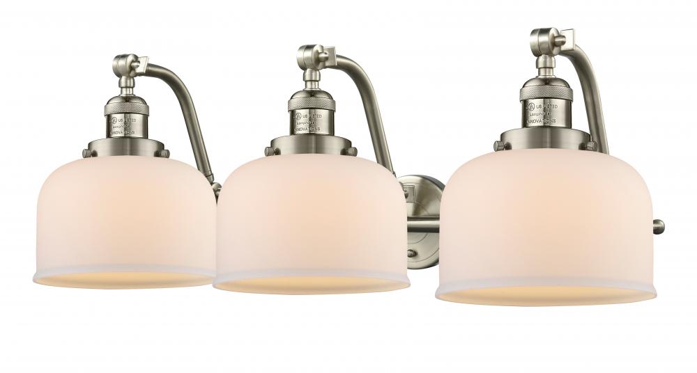 Bell - 3 Light - 28 inch - Brushed Satin Nickel - Adjustable Bath Vanity Light