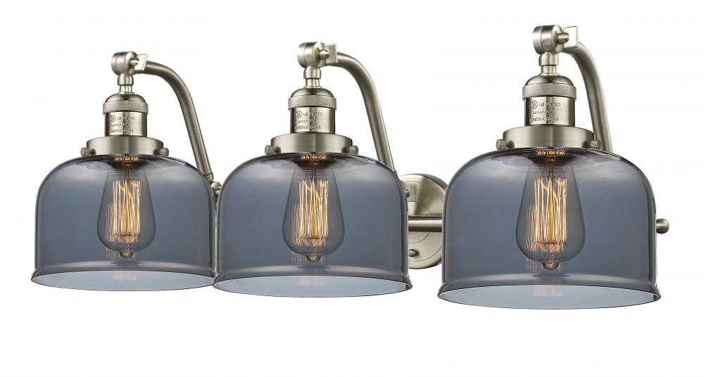 Bell - 3 Light - 28 inch - Brushed Satin Nickel - Adjustable Bath Vanity Light