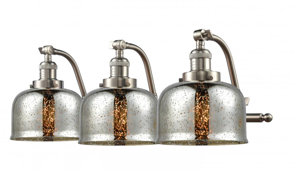 Bell - 3 Light - 28 inch - Brushed Satin Nickel - Adjustable Bath Vanity Light