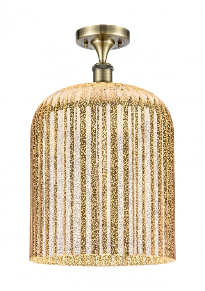 Bridal Veil - 1 Light - 5 inch - Antique Brass - Semi-Flush Mount