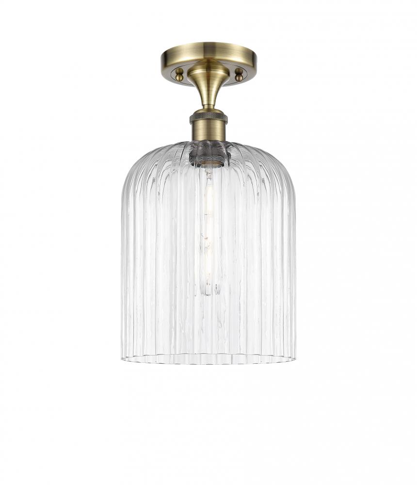 Bridal Veil - 1 Light - 5 inch - Antique Brass - Semi-Flush Mount
